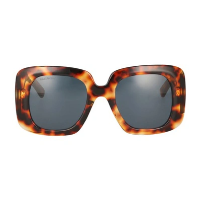 Shop Balenciaga Blow Square Sunglasses In Havana