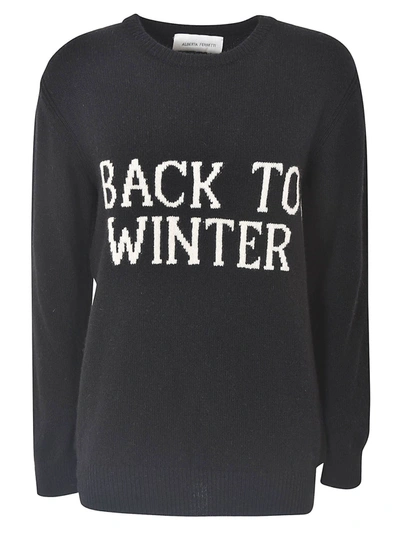 Shop Alberta Ferretti Back To Winter Sweater In Black