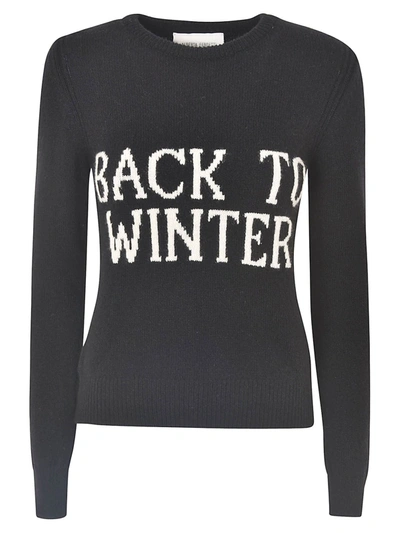 Shop Alberta Ferretti Back To Winter Crop Sweater In Black