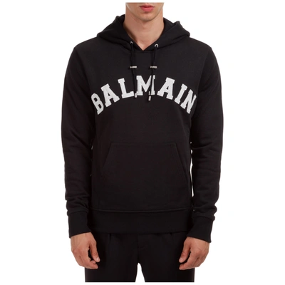 Shop Balmain Men's Hoodie Sweatshirt Sweat In Black