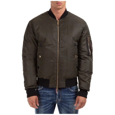 Shop Dsquared2 Men's Bomber Outerwear Down Jacket Blouson Icon In Green