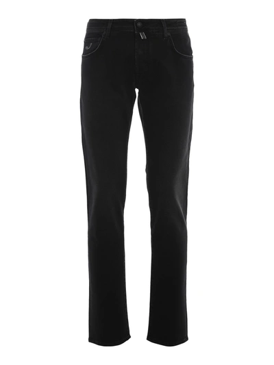 Shop Jacob Cohen Style 622 Faded Denim Jeans In Black