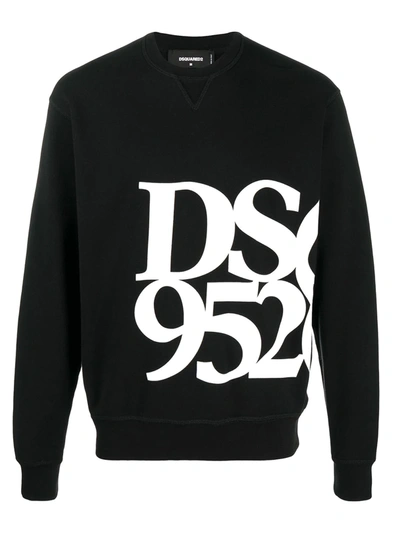 Shop Dsquared2 Dsq 9520 Print Sweatshirt In Black