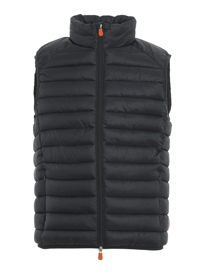 Shop Save The Duck Quilted Nylon Vest In Dark Grey