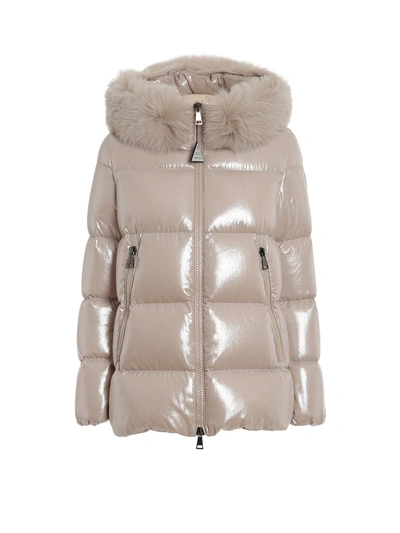 Shop Moncler Serifur Puffer Jacket In Light Beige