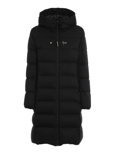 Shop Fay Toggle Padded Coat In Black