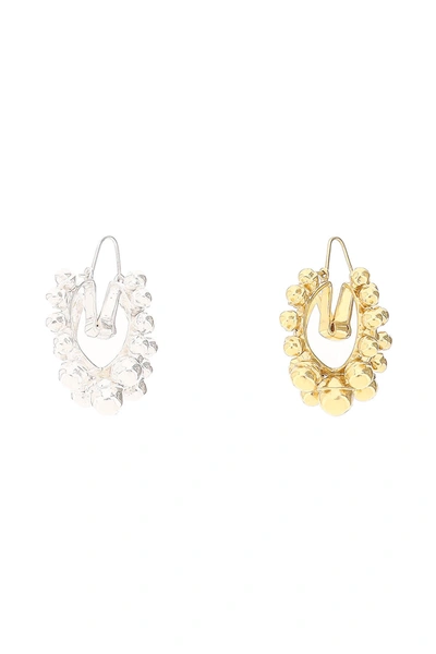 Shop Patou Mismatching Earrings In Gold Silver (gold)