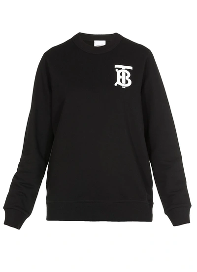 Shop Burberry Monogram Sweatshirt In Black