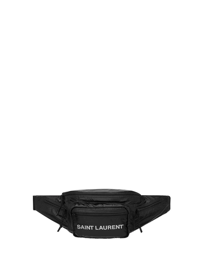 Shop Saint Laurent Nuxx Crossbody Bag In Nero Argento