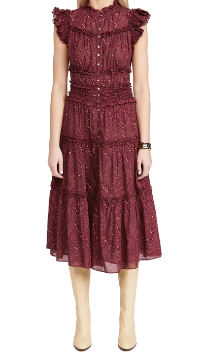 Shop Ulla Johnson Rosalind Dress In Mulberry Diamond