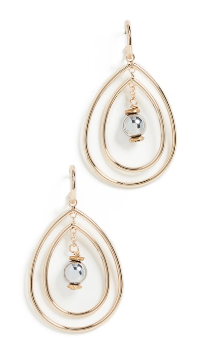 Shop Dannijo Moritz Earrings In Gold/silver