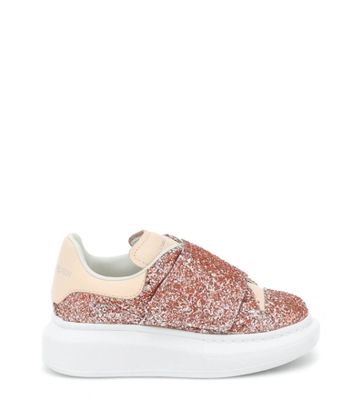 Shop Alexander Mcqueen Glitter Sneakers In Pink