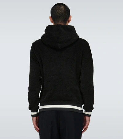 Shop Moncler Teddy Hooded Sweatshirt In Black