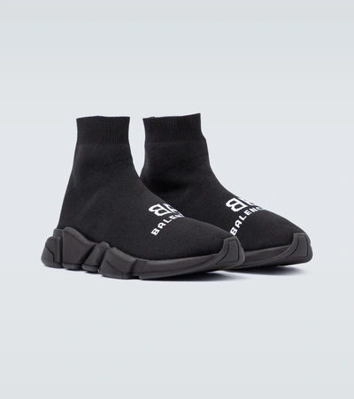 Shop Balenciaga Speed Recycled Sneakers In Black