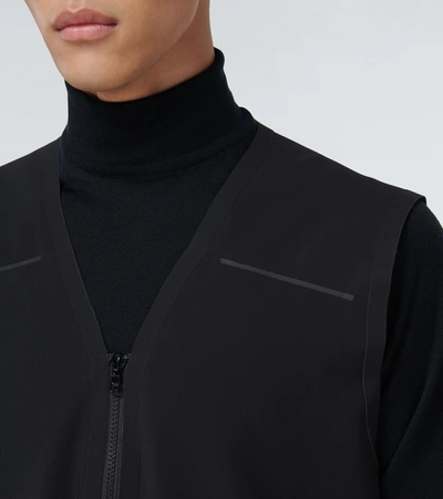 Shop Gr10k Bonded Technical Fabric Gilet In Black