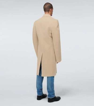 Shop Balenciaga Steroid Double-breasted Coat In Beige