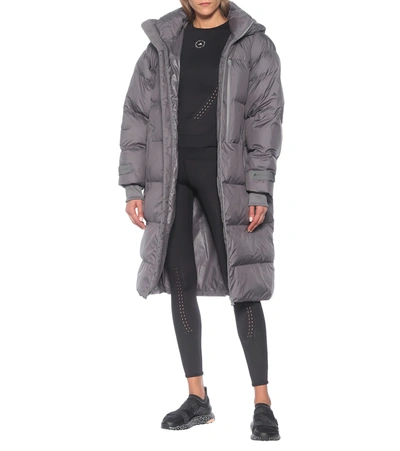 Shop Adidas By Stella Mccartney Quilted Puffer Coat In Grey