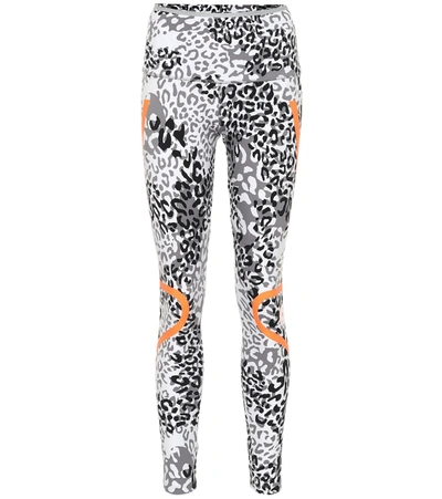 Shop Adidas By Stella Mccartney Truepace Printed Performance Leggings In Grey