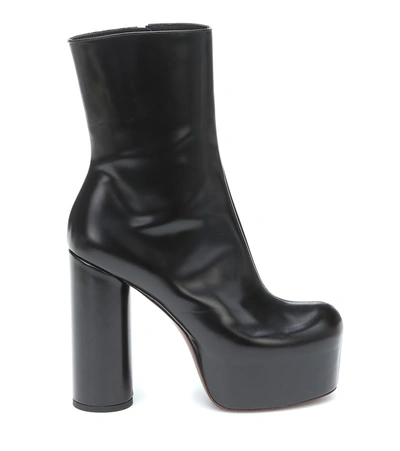 Shop Vetements Leather Platform Ankle Boots In Black