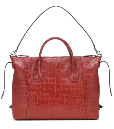 Shop Givenchy Antigona Soft Medium Leather Tote In Red