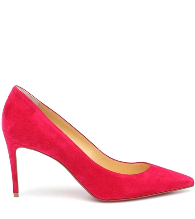 Shop Christian Louboutin Kate 85 Suede Pumps In Red
