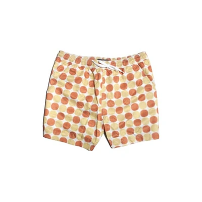 Shop Far Afield Print Swim Shorts - Blazing White / Toasted Orange