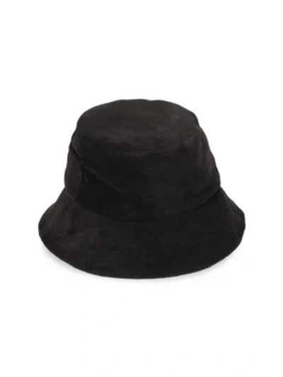 Shop Lack Of Color Wave Terry Cloth Bucket Hat In Black