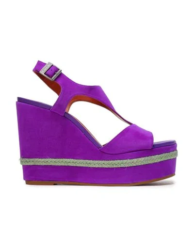 Shop Missoni Sandals In Purple