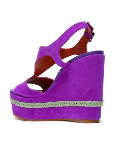 Shop Missoni Sandals In Purple