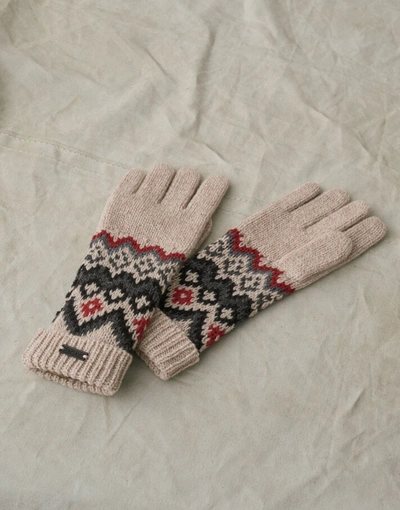 Shop Belstaff Fairisle Wool Gloves In Multicolor