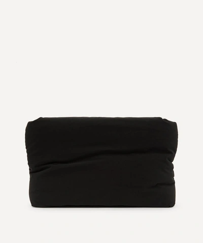 Shop Kassl Editions Pop Oil Velvet Cotton-blend Clutch Bag In Black