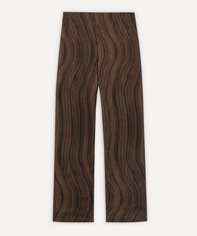 Shop Paloma Wool Mojave Zadia Hand-drawn Wiggle Trousers In Brown