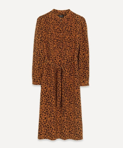 Apc leopard cheap dress