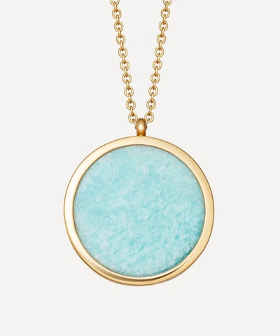 Shop Astley Clarke Gold Plated Vermeil Silver Stilla Large Amazonite Locket Necklace