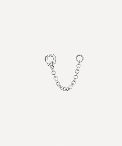 Shop Maria Tash 14ct 16mm Single Chain Connecting Charm In White Gold