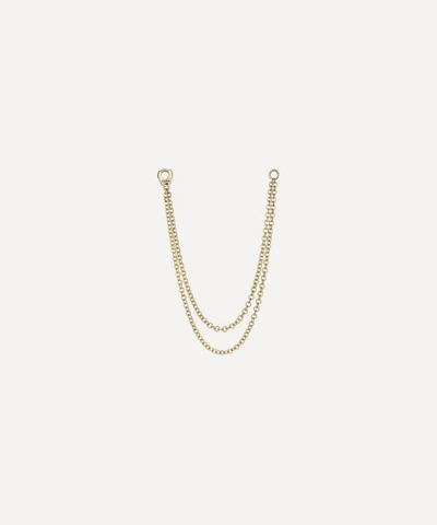 Shop Maria Tash Long Double Chain Connecting Charm In Gold