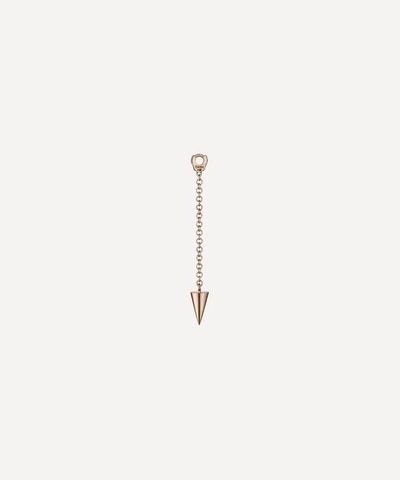 Shop Maria Tash Short Pendulum Charm With Short Spike In Rose Gold