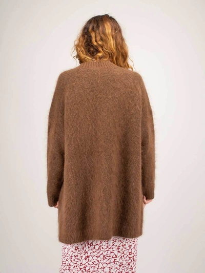 Shop Acne Studios Kinbar Mohair Knit Cinnamon Brown