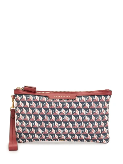 Shop Anya Hindmarch I Am A Plastic Bag Zip Pouch In Red