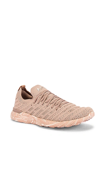 Shop Apl Athletic Propulsion Labs Techloom Wave Trainer In Rose Dust & Nude & Marble