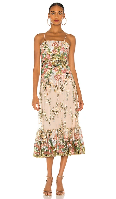 Shop Alexis Roseville Dress In Embroidered Emerald