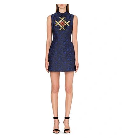 Mary Katrantzou Bead-embellished Jacquard Dress In Atari Sapphire