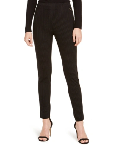 Shop Calvin Klein Pinstriped Pull-on Pants