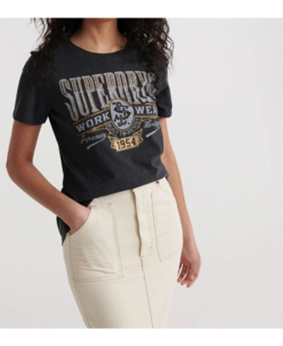 Shop Superdry Workwear Metallic T-shirt