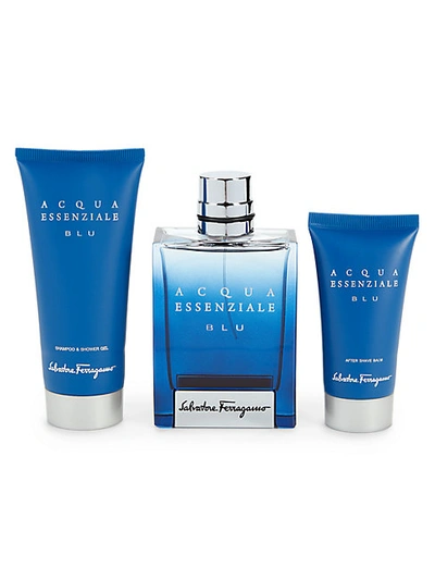 Shop Ferragamo Aqua Essenziale Blu 3-piece Eau De Toilette Set