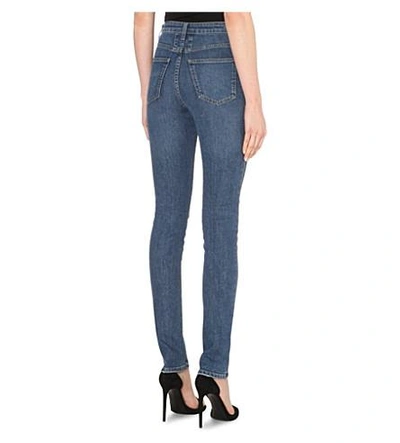 Shop Saint Laurent Skinny High-rise Jeans In Medium Blue