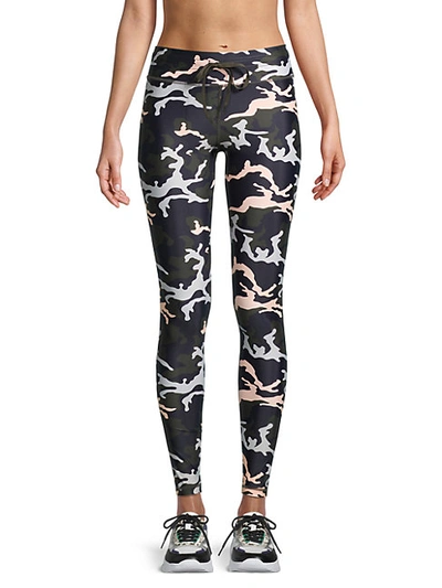 Shop The Upside Drawstring Camo-print Leggings In Camo Multi