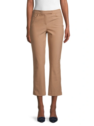 Shop Theory Cropped Trousers In Camel