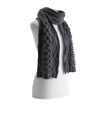 Shop Weekend Max Mara Cable-knit Scarf