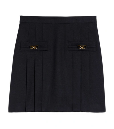 Shop Sandro Wool Skirt In Black